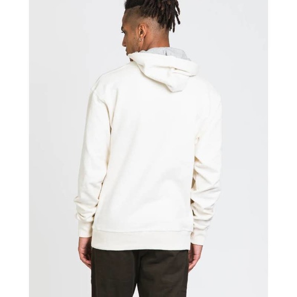 CHAMPION NEW Men's Powerblend Fleece Pullover Hoodie Script Logo Natural Medium - Picture 3 of 6